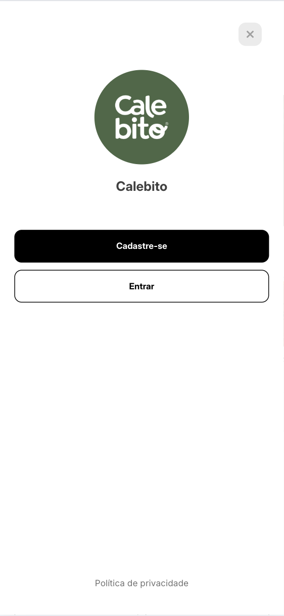 Tela de cadastro